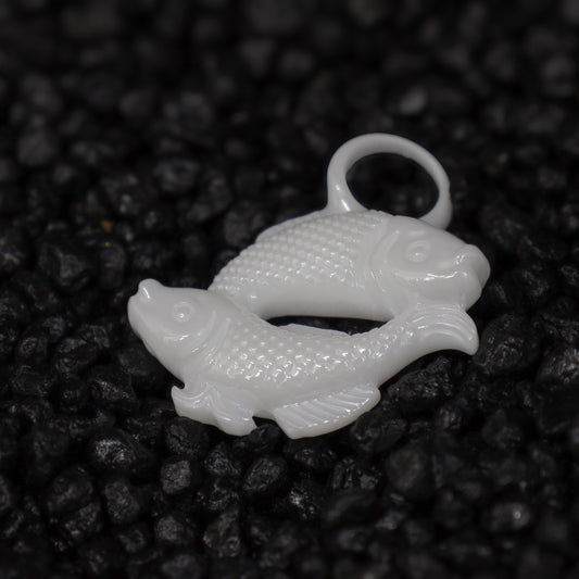 Fische Sternzeichen Charm – Keramik Anhänger Weiss