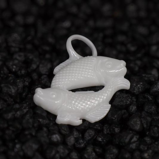 Fische Sternzeichen Charm – Keramik Anhänger Weiss